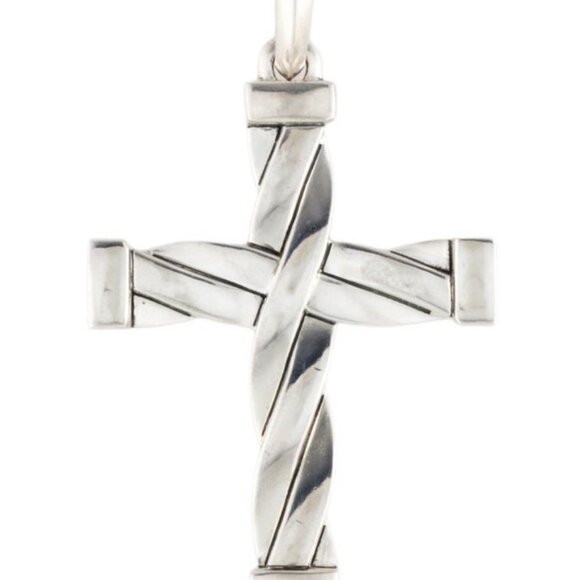 DAVID YURMAN STERLING SILVER 925 HELIOS CROSS PENDANT - Picture 2 of 8
